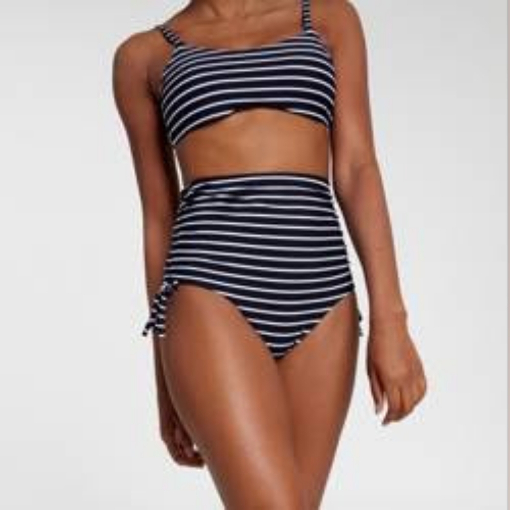 Calia Carrie Underwood swim bottom stripe medium new